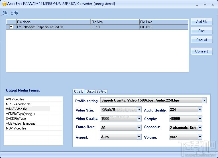 Abcc Free FLV AVI MP4 MPEG WMV ASF MOV Converter,Abcc Free FLV AVI MP4 MPEG WMV