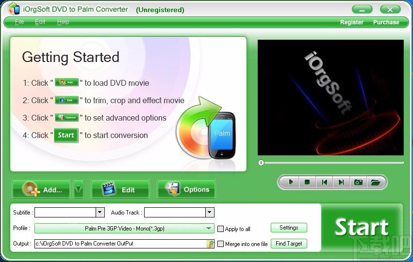 iOrgsoft DVD to Palm Converter,DVD转Palm,视频转换