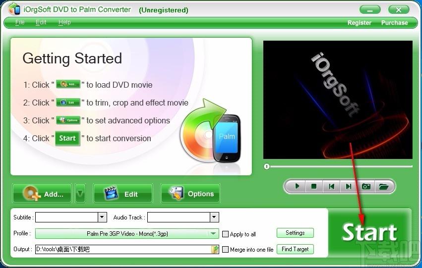 iOrgsoft DVD to Palm Converter,DVD转Palm,视频转换