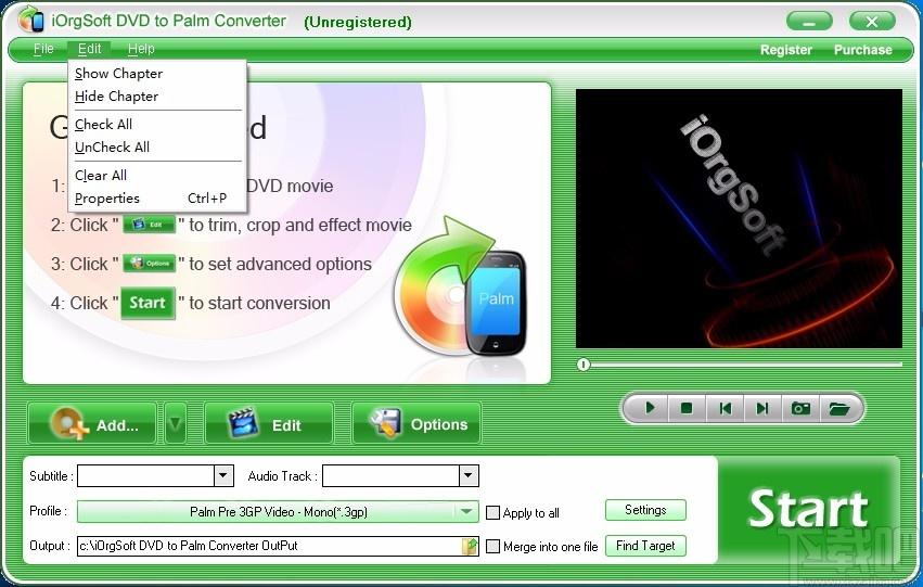 iOrgsoft DVD to Palm Converter,DVD转Palm,视频转换