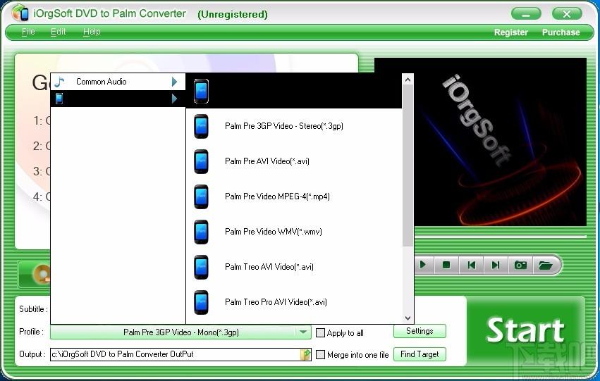 iOrgsoft DVD to Palm Converter,DVD转Palm,视频转换